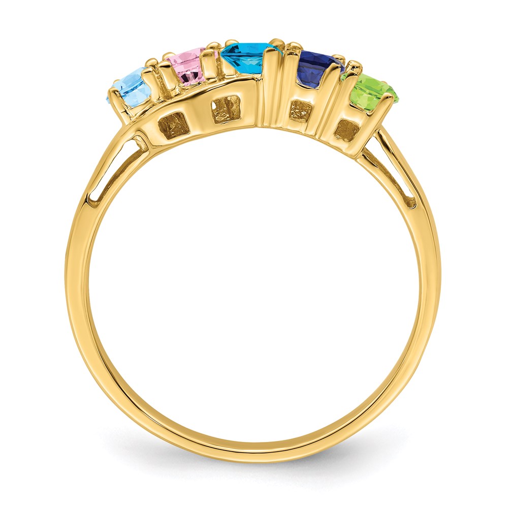14k Synthetic Family Jewelry Ring - 22