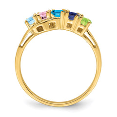14k Synthetic Family Jewelry Ring - 22