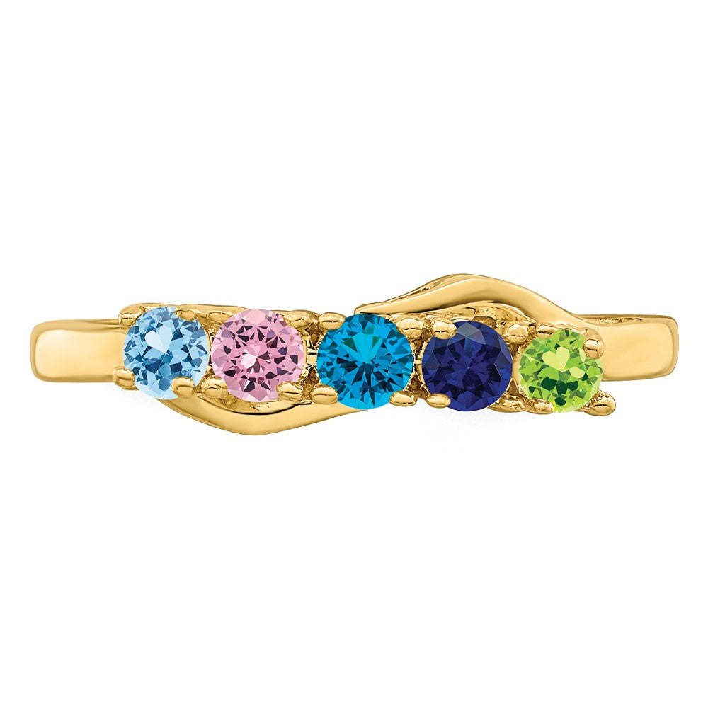 14k Synthetic Family Jewelry Ring - 22