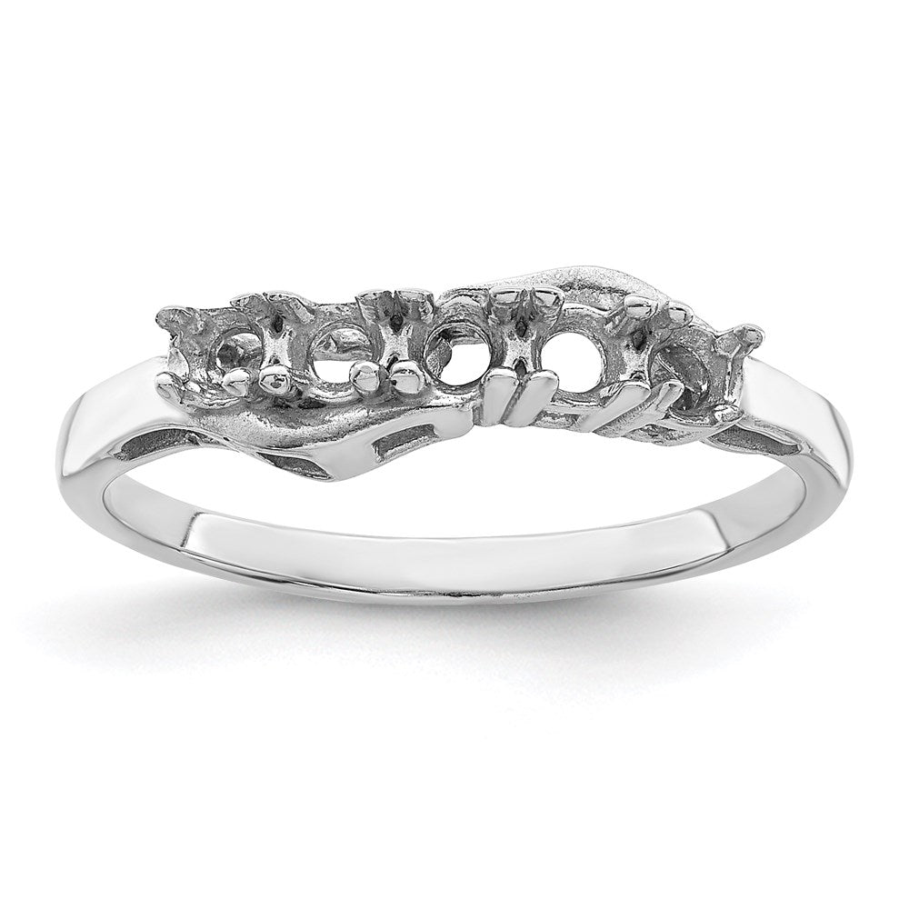Sterling Silver Rhodium-plated Synthetic 5 Stone Mother's Ring - 66