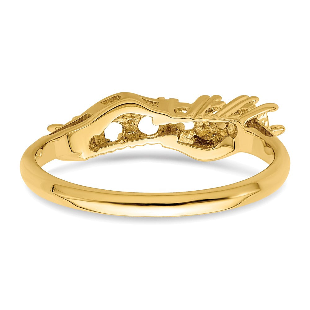 14k Genuine 6 Stone Mother's Ring - 3