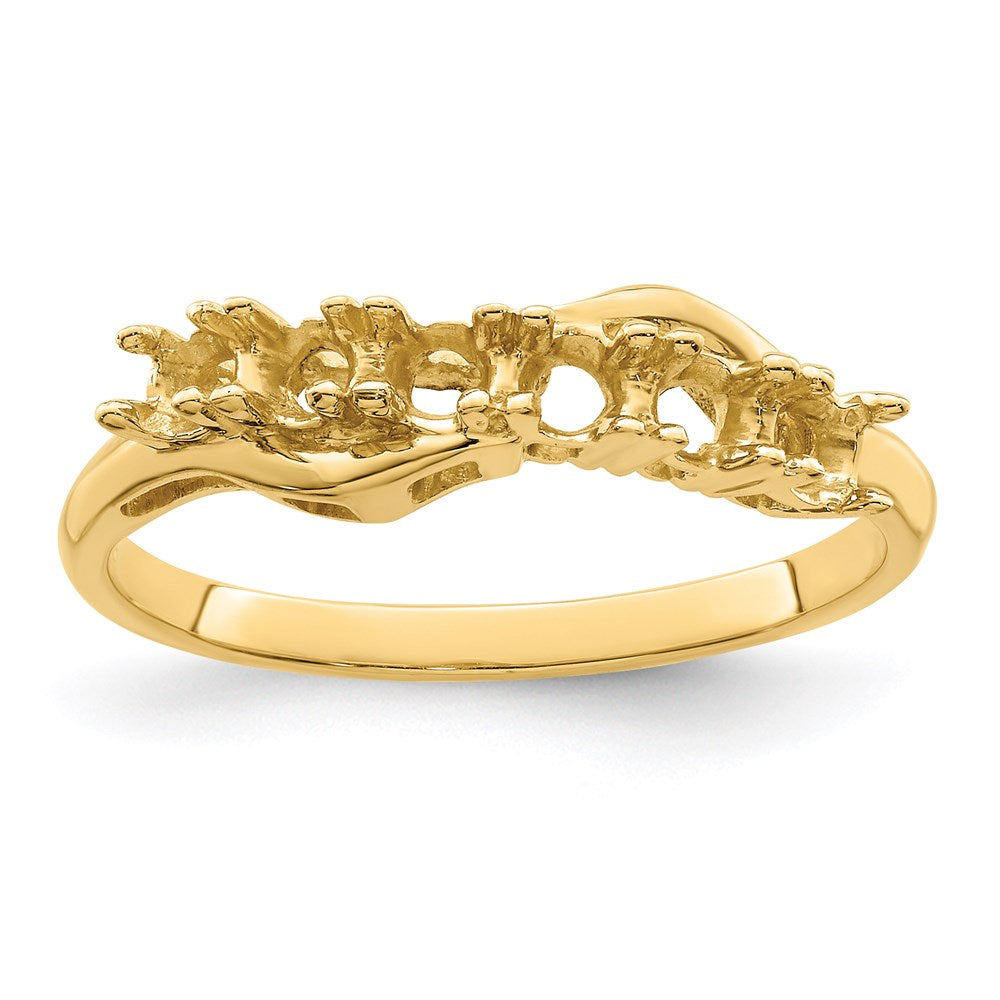 14k Genuine 6 Stone Mother's Ring - 3
