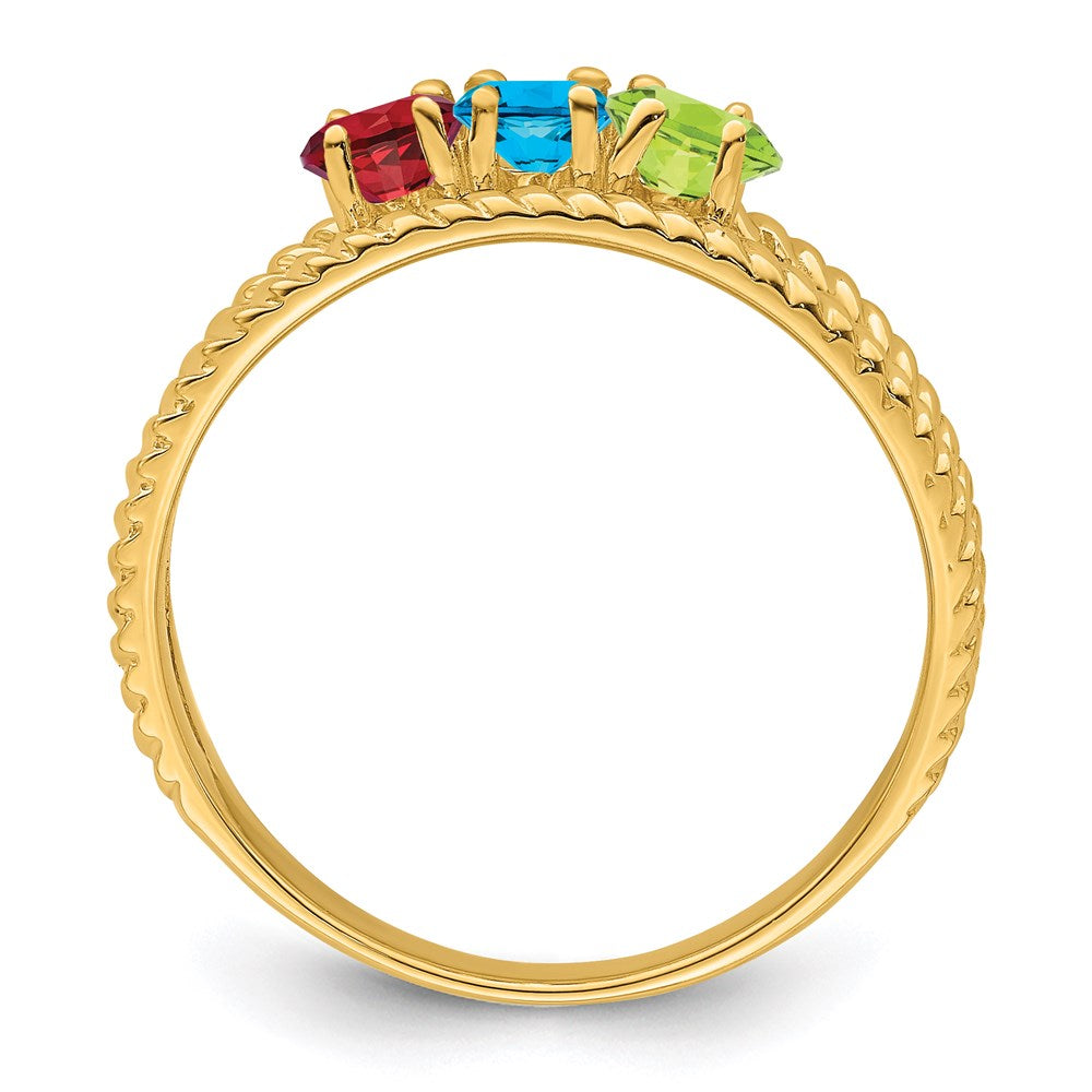 14k Synthetic Family Jewelry Ring - 89