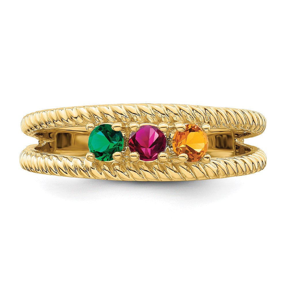 14k Synthetic Family Jewelry Ring - 89