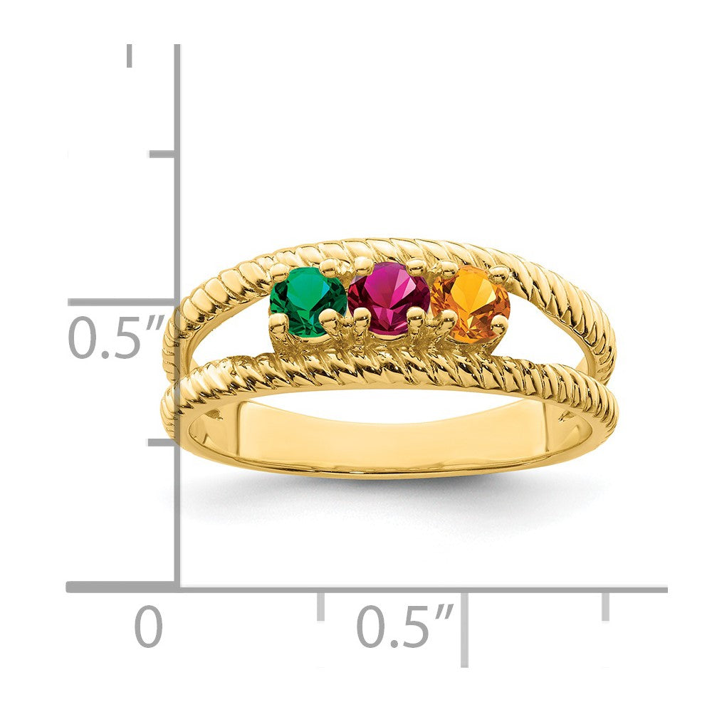 14k Synthetic Family Jewelry Ring - 89