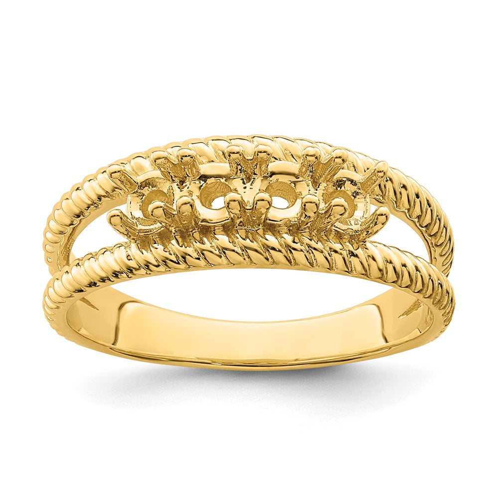14k Genuine 4 Stone Mother's Ring - 15