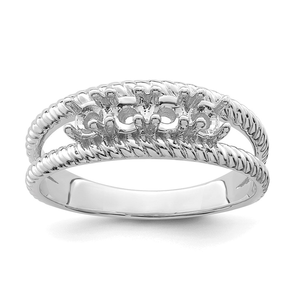 14k White Gold Synthetic Family Jewelry Ring - 82
