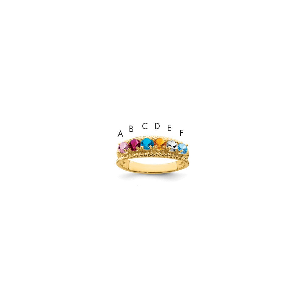 14k Synthetic Family Jewelry Ring - 116