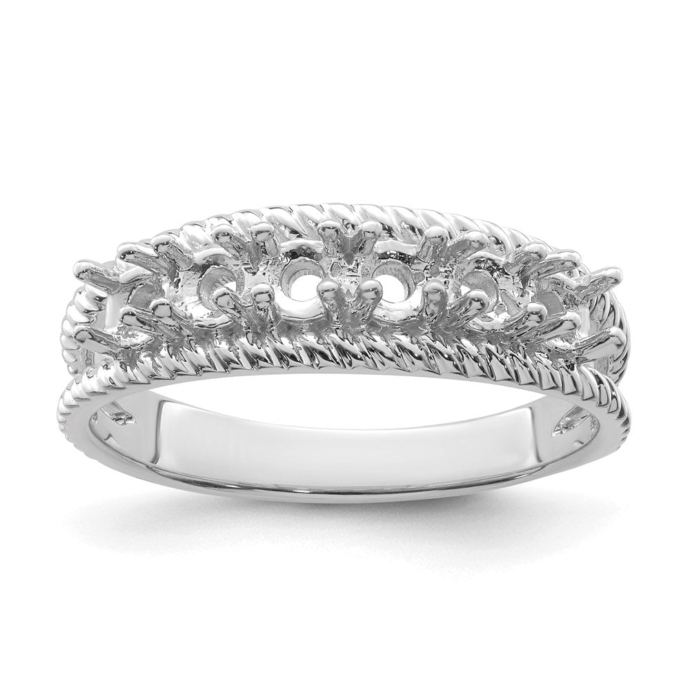 Sterling Silver Rhodium-plated Family Jewelry Ring - 141