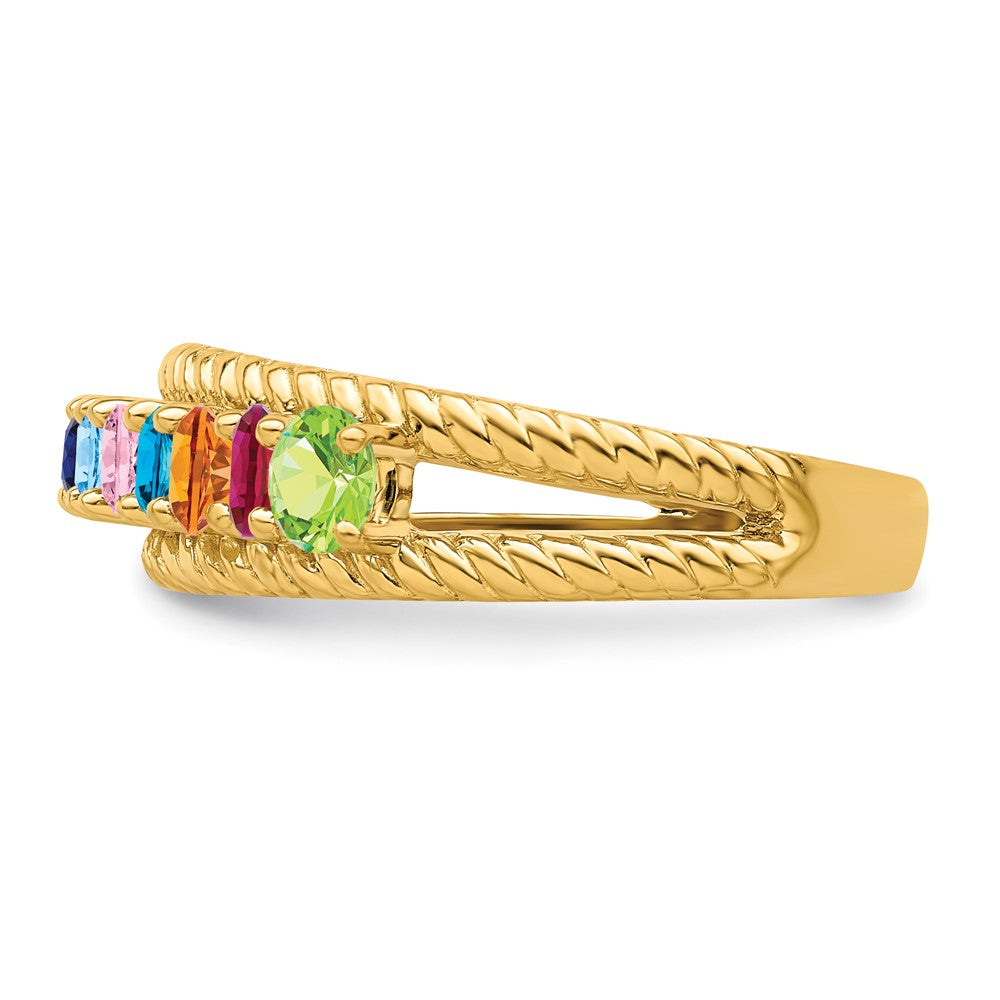 14k Synthetic Family Jewelry Ring - 92