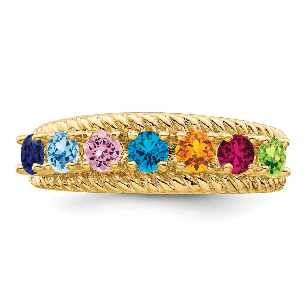 14k Synthetic Family Jewelry Ring - 92