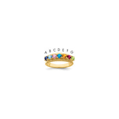 14k Synthetic Family Jewelry Ring - 92