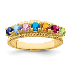 14k Synthetic Family Jewelry Ring - 92