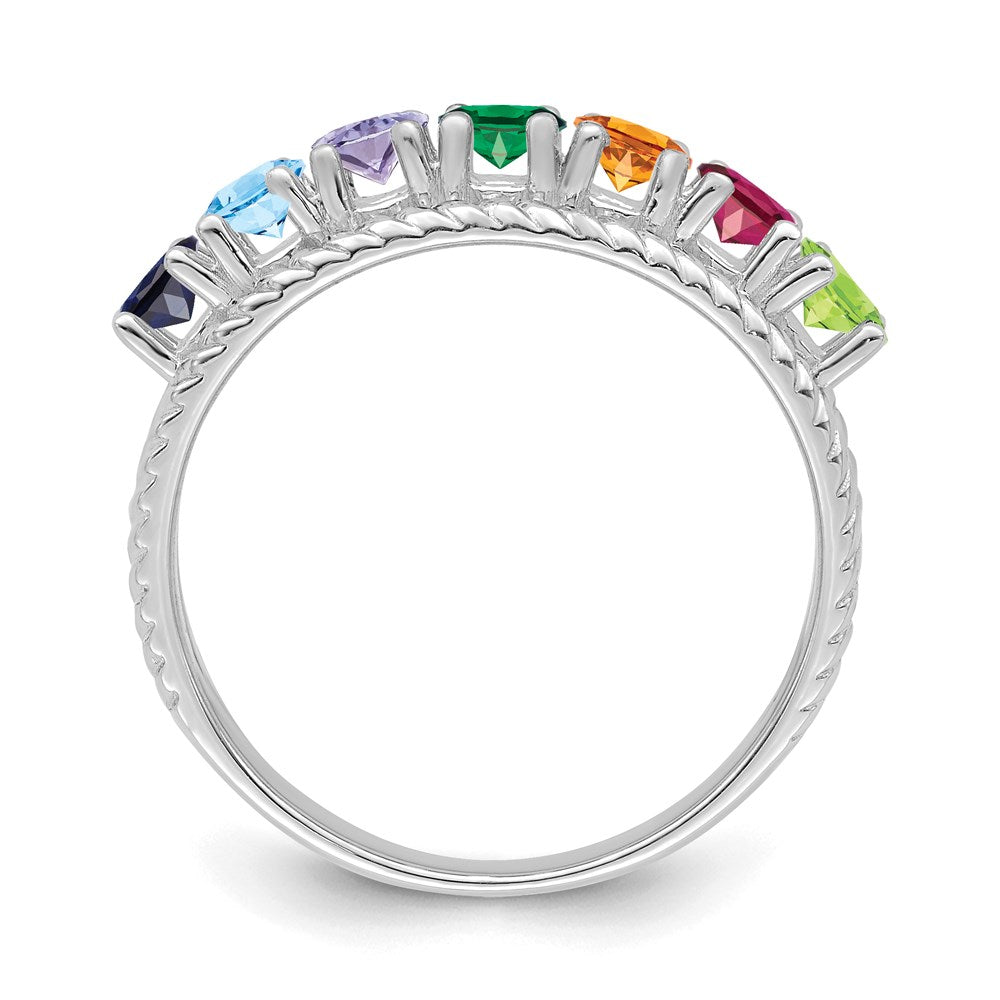 14k White Gold Family Jewelry Ring - 31