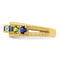 14k Synthetic Family Jewelry Ring - 3