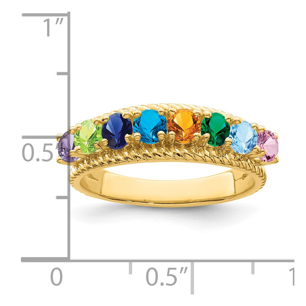 14k Synthetic Family Jewelry Ring - 3