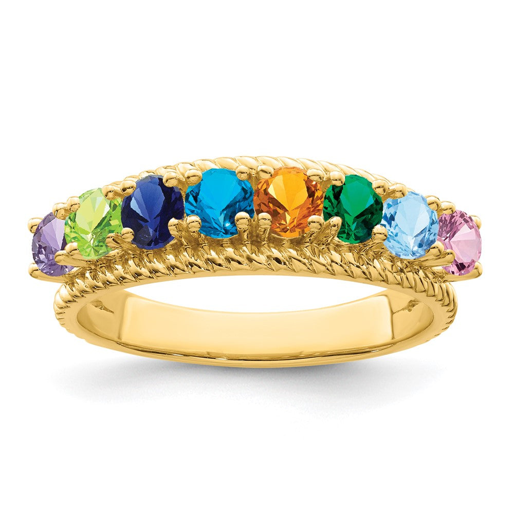 14k Synthetic Family Jewelry Ring - 3