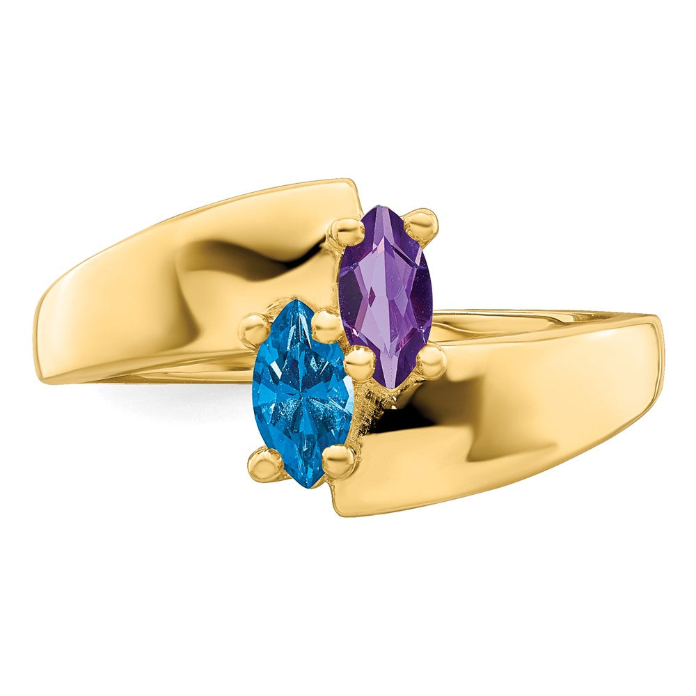 14k Synthetic Family Jewelry Ring - 80