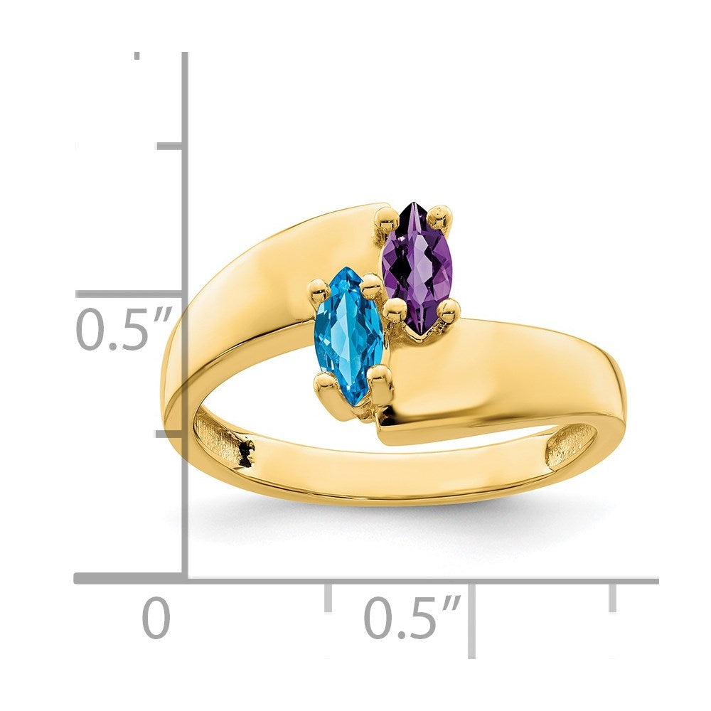 14k Synthetic Family Jewelry Ring - 80