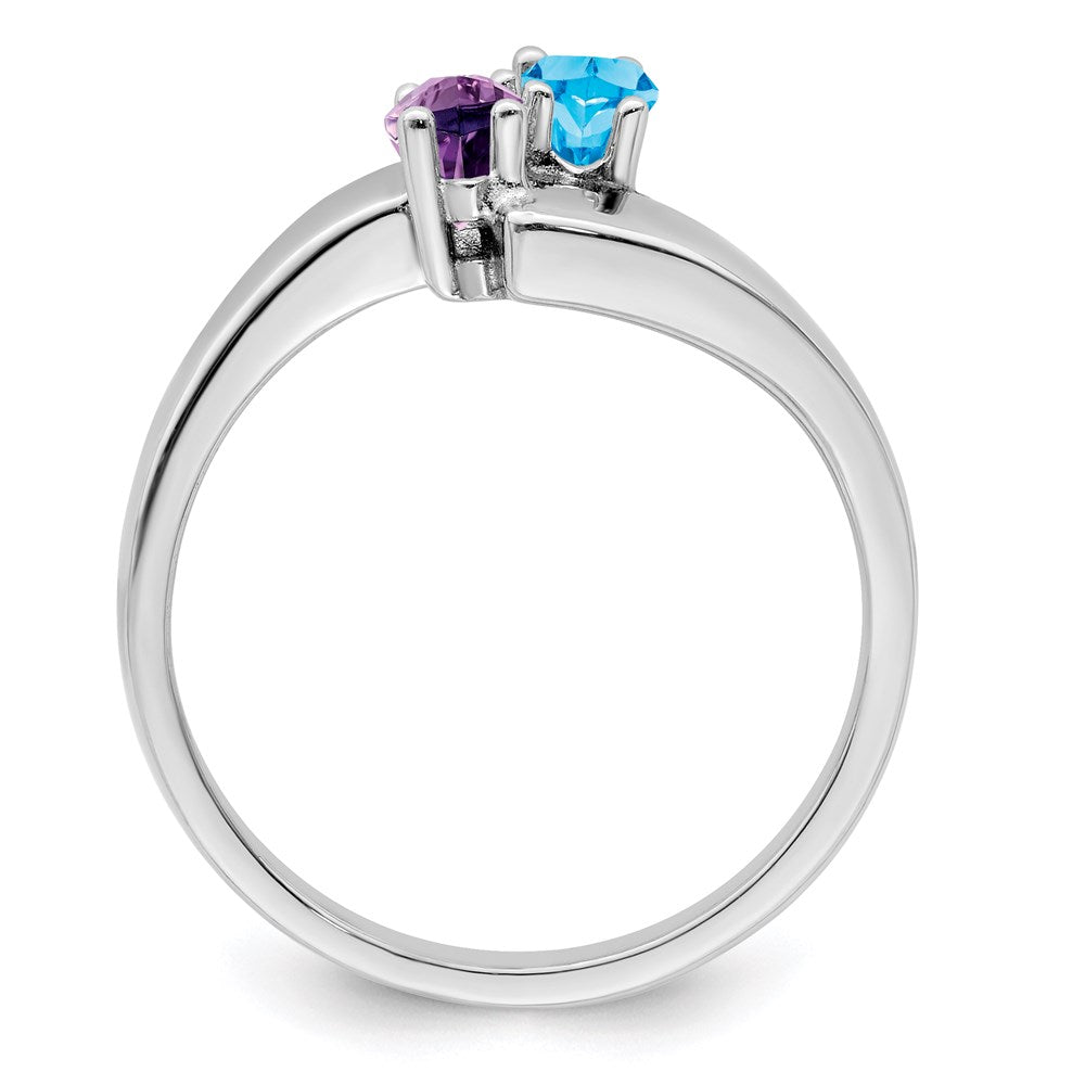 14k White Gold Genuine Family Jewelry Ring - 15