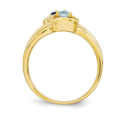 14k Synthetic Family Jewelry Ring - 35