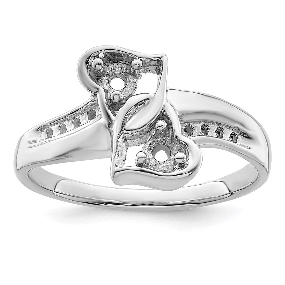 14k White Gold Synthetic Family Jewelry Ring - 66