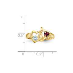 14k Synthetic Family Jewelry Ring - 112