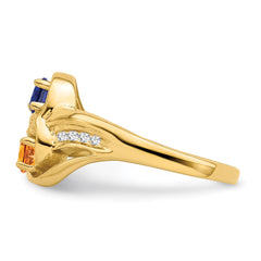 14k Genuine Family Jewelry Ring - 11