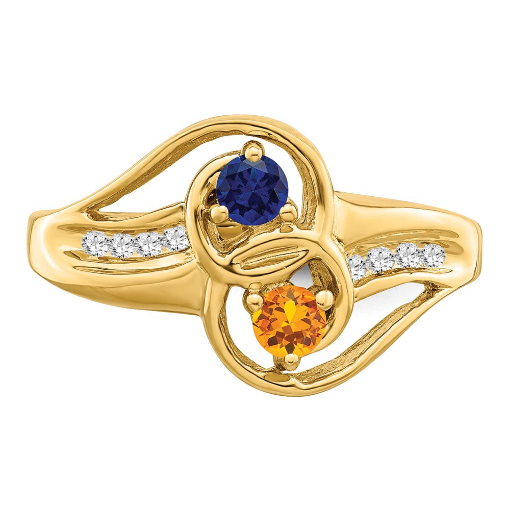 14k Genuine Family Jewelry Ring - 11