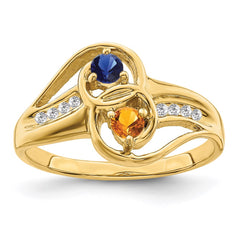 14k Genuine Family Jewelry Ring - 11