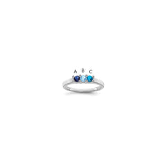 14K White Gold Family Jewelry Diamond Semi-Set Ring - 47