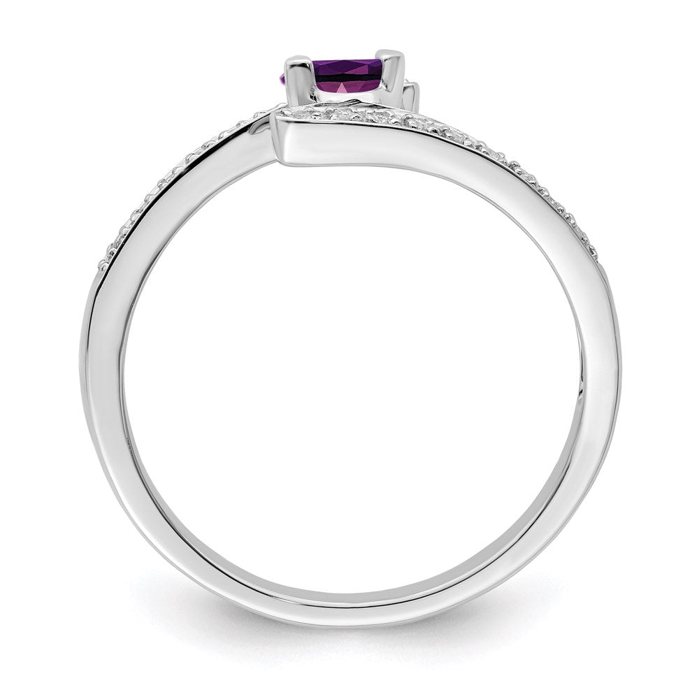 14K White Gold Family Jewelry Genuine Stone & Diamond Set Ring - 39