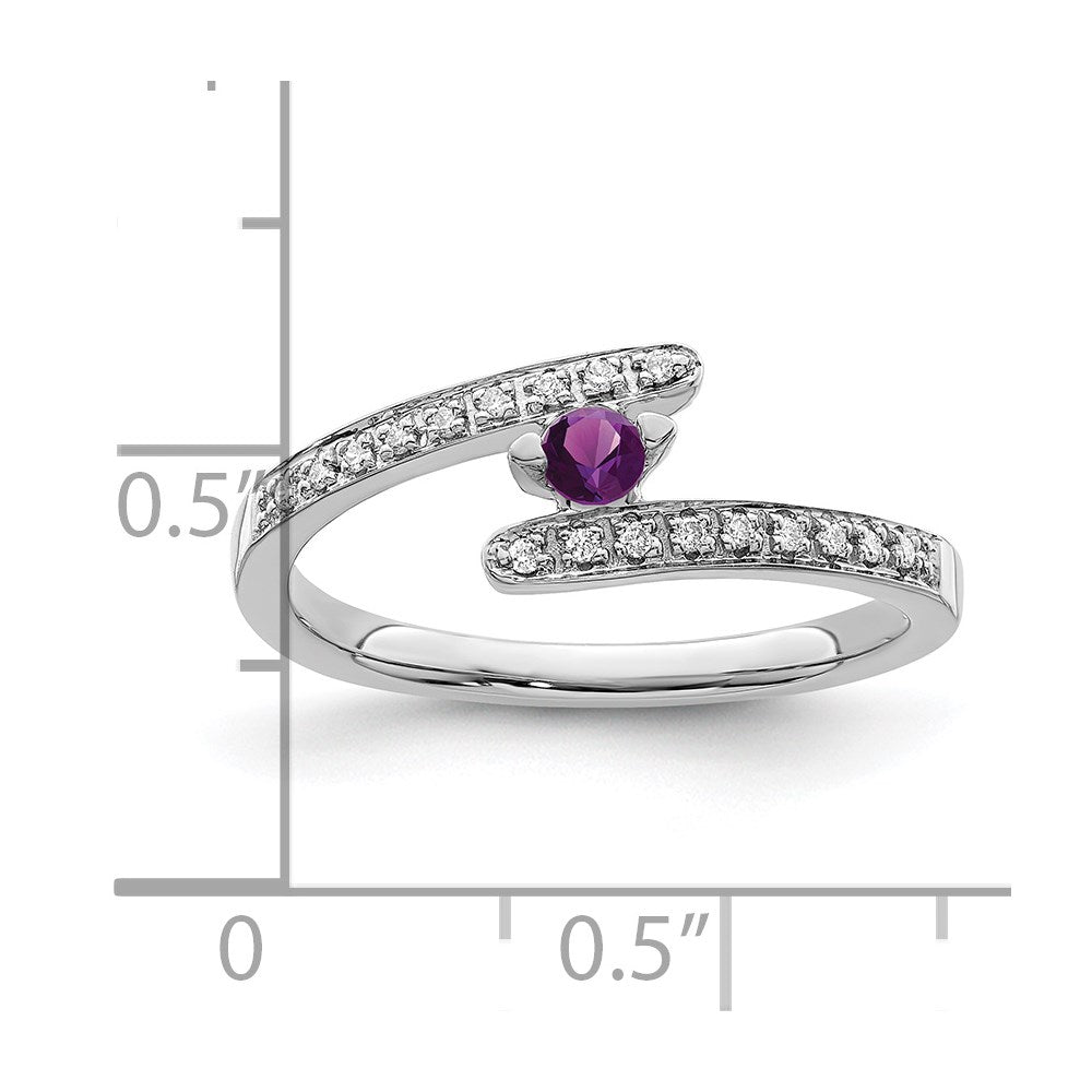 14K White Gold Family Jewelry Genuine Stone & Diamond Set Ring - 39