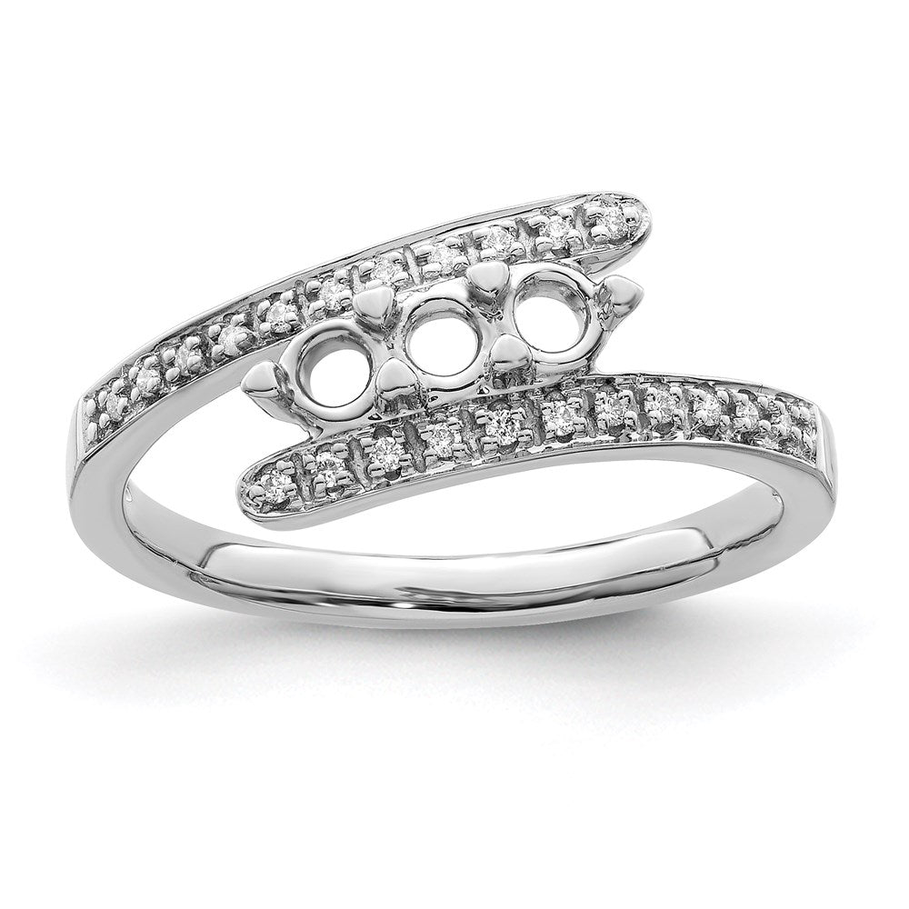14K White Gold Family Jewelry Genuine Stone & Diamond Set Ring - 29