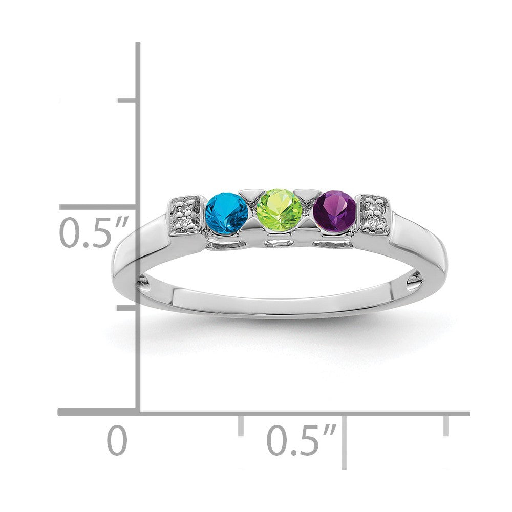 14K White Gold Family Jewelry Diamond Semi-Set Ring - 38