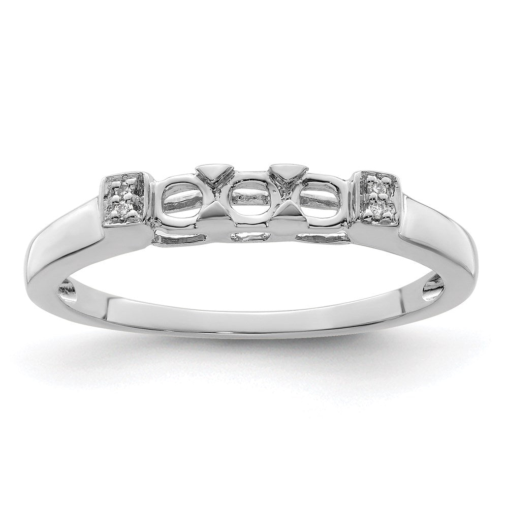 14K White Gold Family Jewelry Diamond Semi-Set Ring - 38