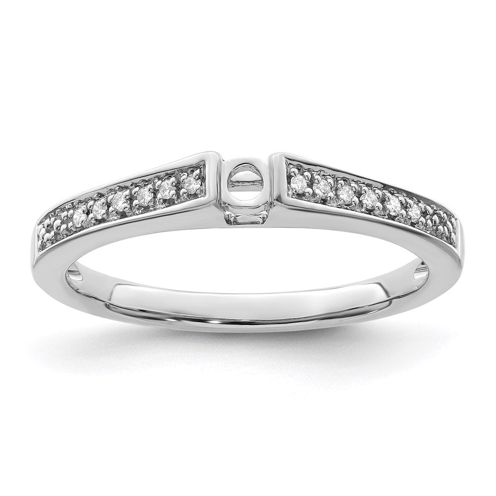 14K White Gold Family Jewelry Diamond Semi-Set Ring - 30