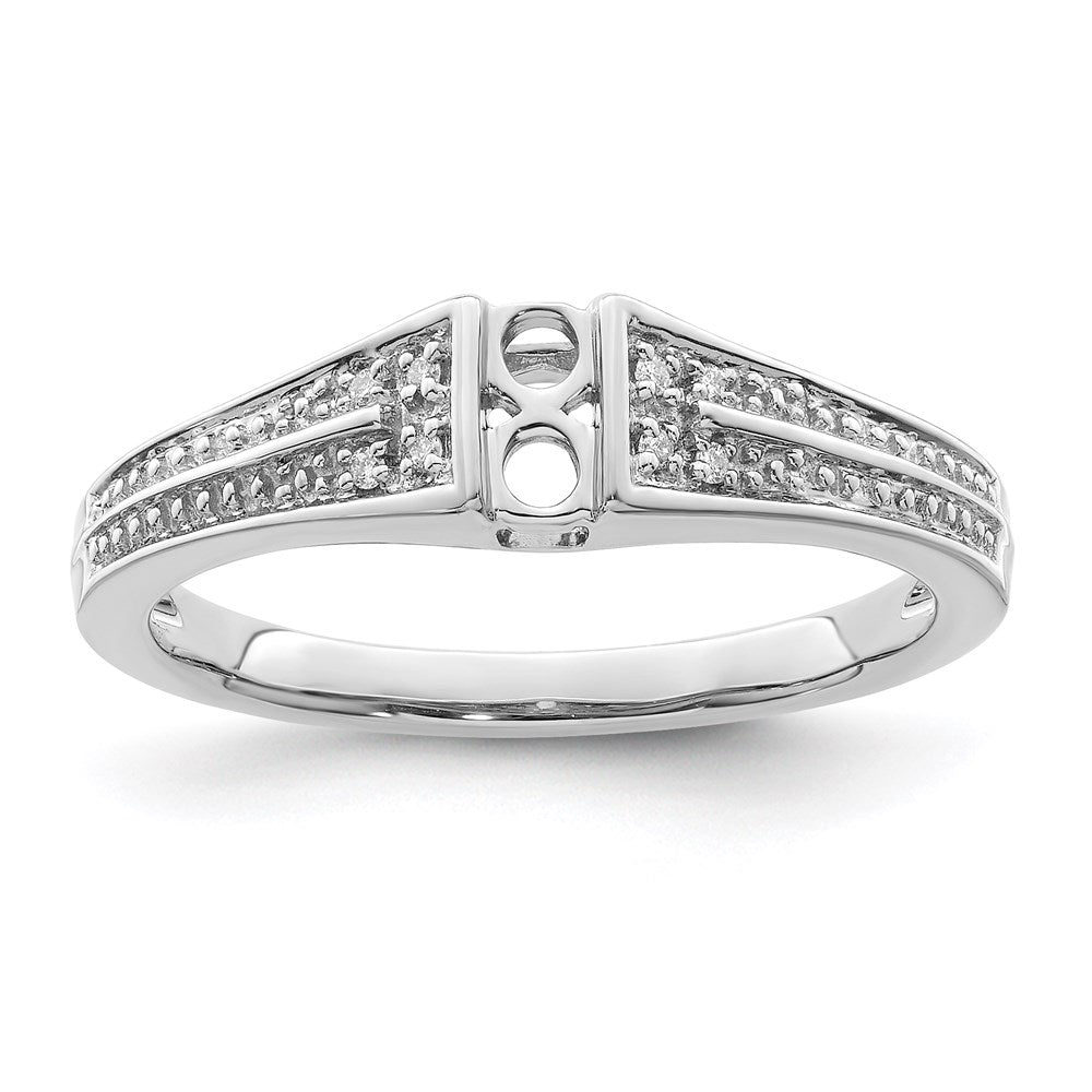 14K White Gold Family Jewelry Diamond Semi-Set Ring - 31