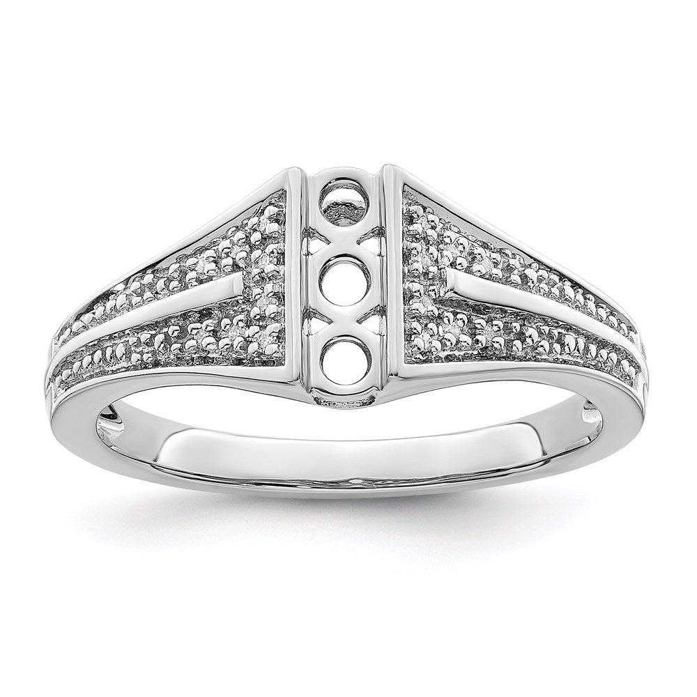 14K White Gold Family Jewelry Diamond Semi-Set Ring - 40