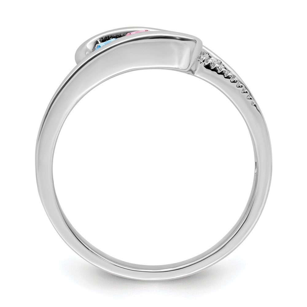 14K White Gold Family Jewelry Diamond Semi-Set Ring - 32