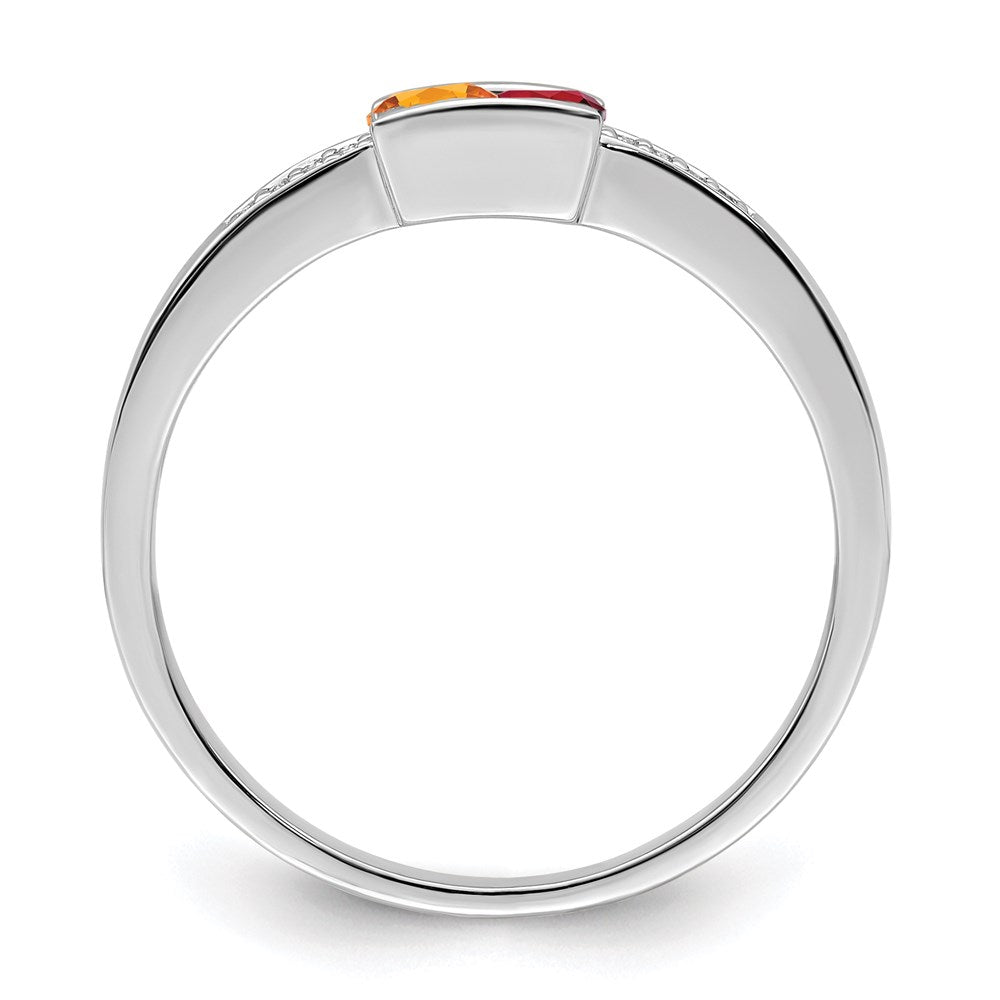 14K White Gold Family Jewelry Diamond Semi-Set Ring - 43
