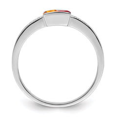 14K White Gold Family Jewelry Diamond Semi-Set Ring - 43