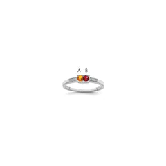 14K White Gold Family Jewelry Diamond Semi-Set Ring - 43