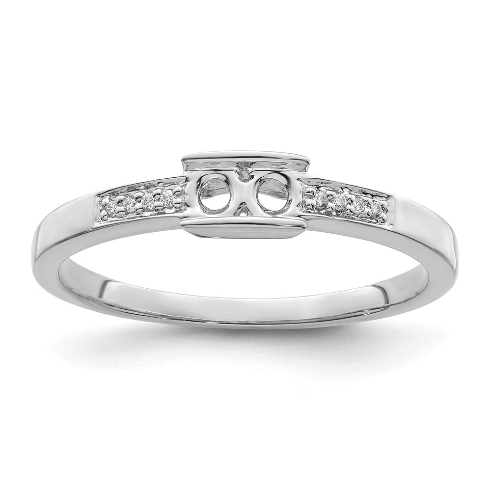 14K White Gold Family Jewelry Diamond Semi-Set Ring - 43