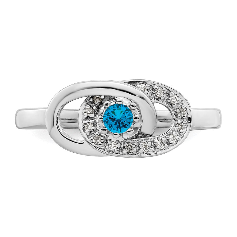 14K White Gold Family Jewelry Diamond Semi-Set Ring - 46