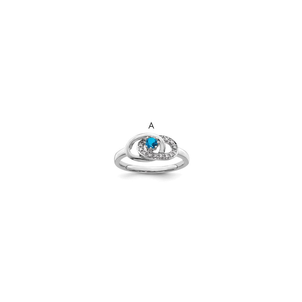 14K White Gold Family Jewelry Diamond Semi-Set Ring - 46