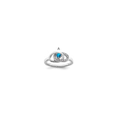 14K White Gold Family Jewelry Diamond Semi-Set Ring - 46