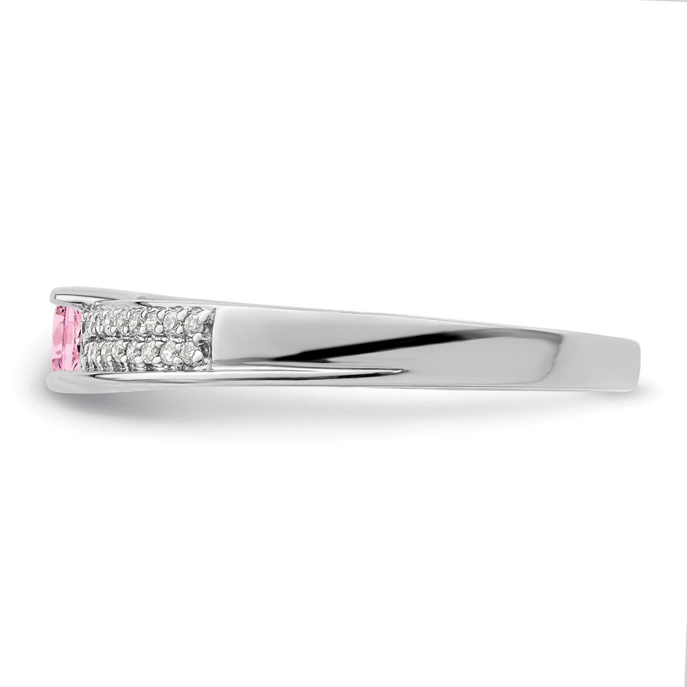 14K White Gold Family Jewelry Diamond Semi-Set Ring - 8