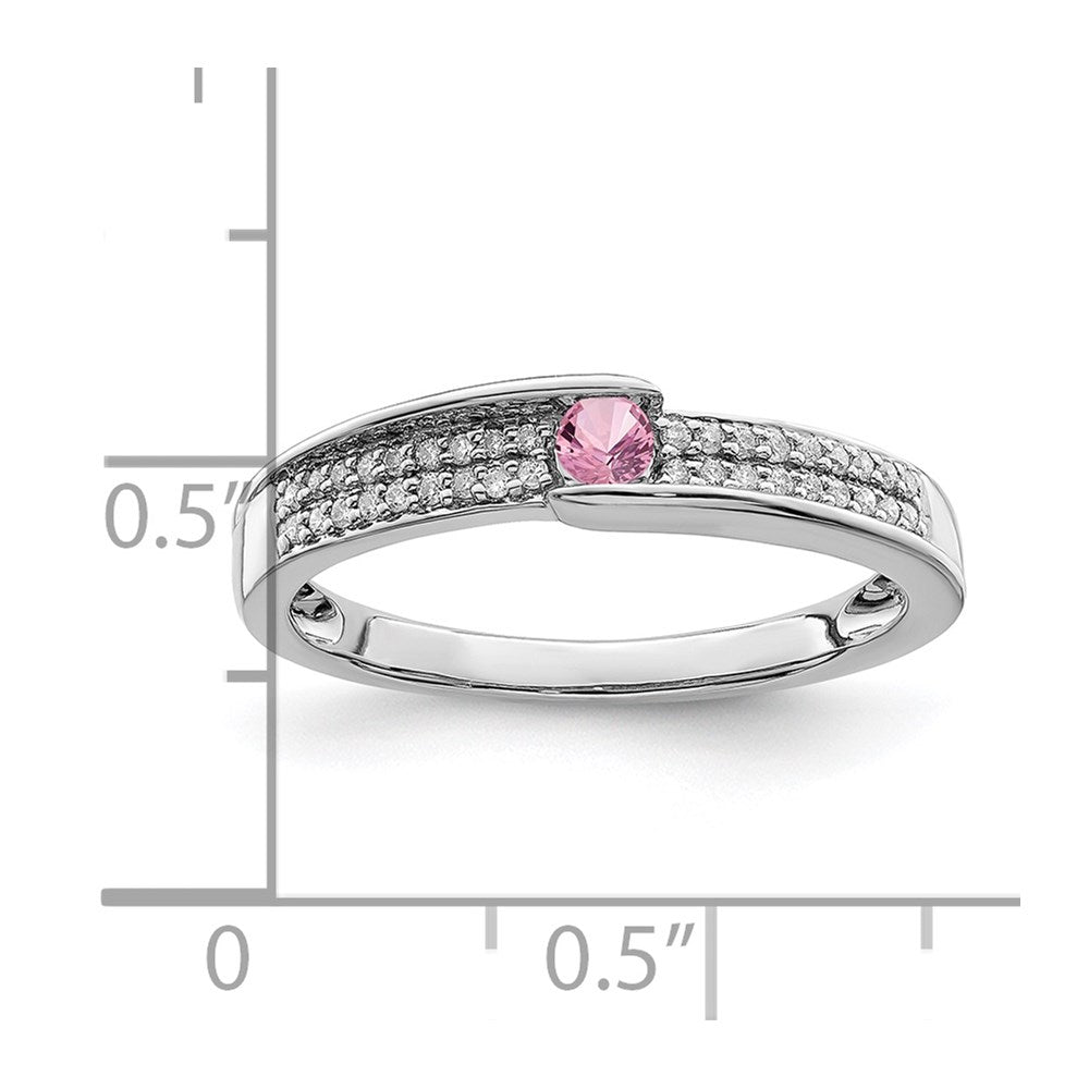 14K White Gold Family Jewelry Diamond Semi-Set Ring - 8