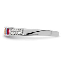 14K White Gold Family Jewelry Diamond Semi-Set Ring - 35